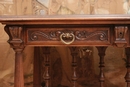 Renaissance style Desk table in Walnut, France 19th century