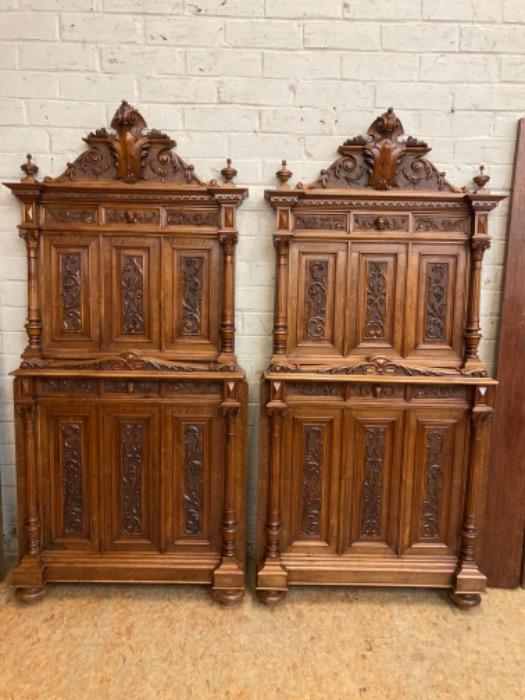 Renaissance twin beds in walnut