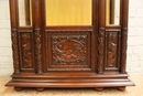 Renaissance style Display cabinet in Walnut, France 19th century