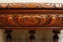 Renaissance style Walnut renaissance desk table in Walnut, France 19th century