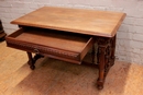 Renaissance style Desk in Walnut, France 19th century