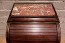 Louis XVI style Desk in walnut and marble, France 19th century