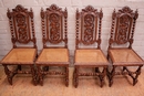 Hunt style Chairs in Oak, France 19th century