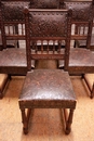 Renaissance style Chairs in Oak, France 19th century