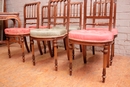 Louis XVI style Chairs in Walnut, France 19th century