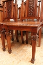 Renaissance style Chairs in Walnut, France 19th century