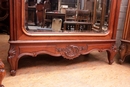 Louis XV style Armoire in Walnut, Belgium 19th century