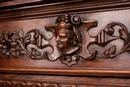 Renaissance style Armoire in Oak, France 19th century