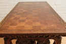 Renaissance style Desk table in Walnut, France 19th century