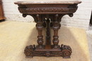 Renaissance style Desk table in Oak, France 19th century