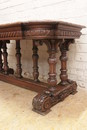 Renaissance style Desk table in Oak, France 19th century