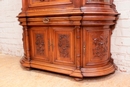 Renaissance style Display/secretary desk cabinet in Walnut, France 19th century