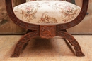 Renaissance style Arm chair in Walnut, France 19th century