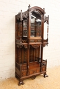 Renaissance style Displaycabinet in Walnut, Ebony and Marble, France 19th century