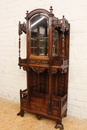 Renaissance style Displaycabinet in Walnut, Ebony and Marble, France 19th century