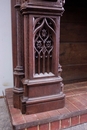 Gothic style Fire mantle in Oak, France 19th century