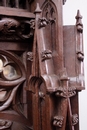 Gothic style Fire mantle in Oak, France 19th century