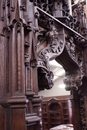 Gothic style Fire mantle in Oak, France 19th century