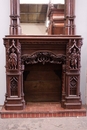 Gothic style Fire mantle in Oak, France 19th century