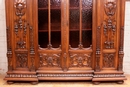 Renaissance style Bookcase in Walnut, France 19th century