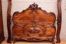 Louis XV style Bedroom in Walnut, France 19th century