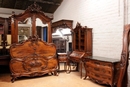 Louis XV style Bedroom in Walnut, France 19th century