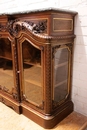 Regency style Display cabinet in Oak marble beveled glass, France 19th century