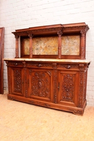 Top quality walnut renaissance cabinet