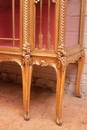 Transition Louis XV Louis XVI style Display cabinet in gilt wood, France CHATEAU SAINT MICHEL DES PERRAIS 19th century