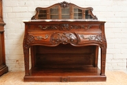 Walnut and marble regency style server