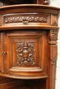 Henri II style Cabinet in Walnut, France 19th century