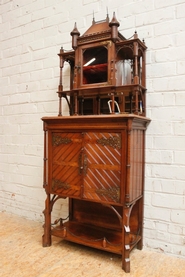 walnut gothic cabinet