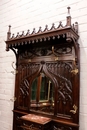 Gothic style Hall stand in Walnut, France 19th century