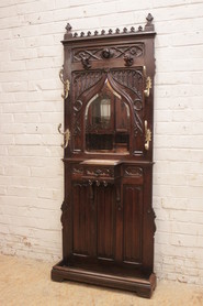 walnut gothic hall stand