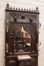 Gothic style Hall tree  in Walnut, France 19th century