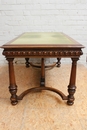 Henri II style Desk table in Walnut, France 19th century