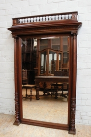 Walnut Henri II mirror