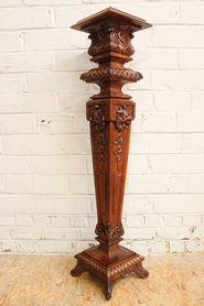 Walnut Henri II pedestal