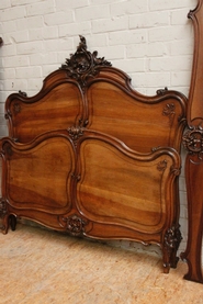 Walnut Louis XV bed