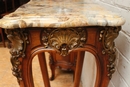 Louis XV style pedestal in Walnut, France 19th century