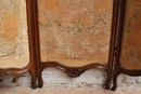 Louis XV style screen  in Walnut, France 19th century