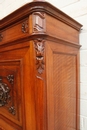 Louis XV style Secretary desk in Walnut and marble, France 19th century