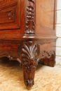 Louis XV style Secretary desk in Walnut and marble, France 19th century