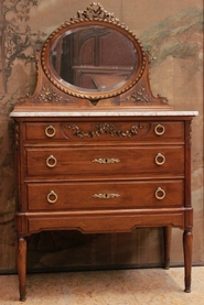 Walnut Louis XVI vanity